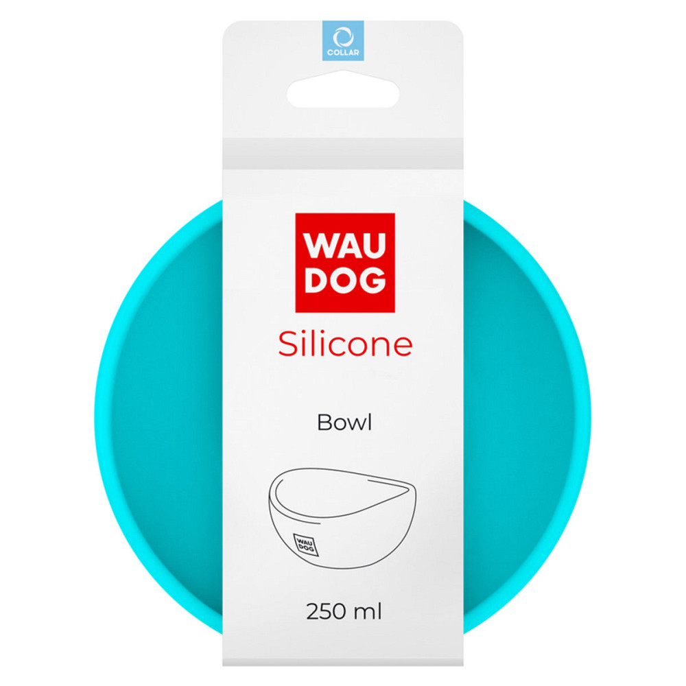 Миска WAUDOG Silicone, 250 мл голубой Киев - изображение 2
