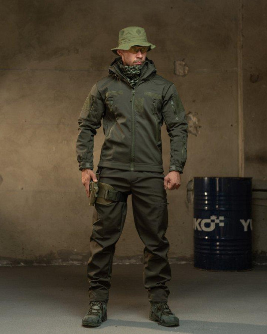 Демисезонный тактический костюм софтшел Softshell ROCKET олива  НП4862 Одесса - изображение 1
