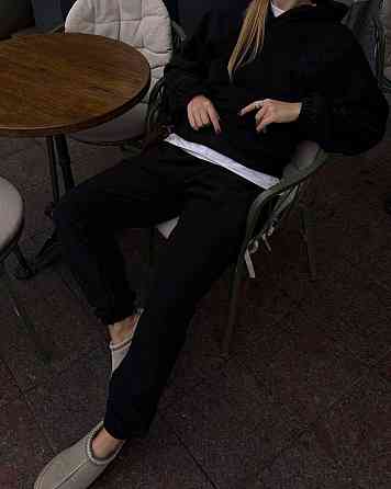 Женский теплый спортивный костюм двойка Двухсторонний плотный флис Черный, 42/46 Одесса