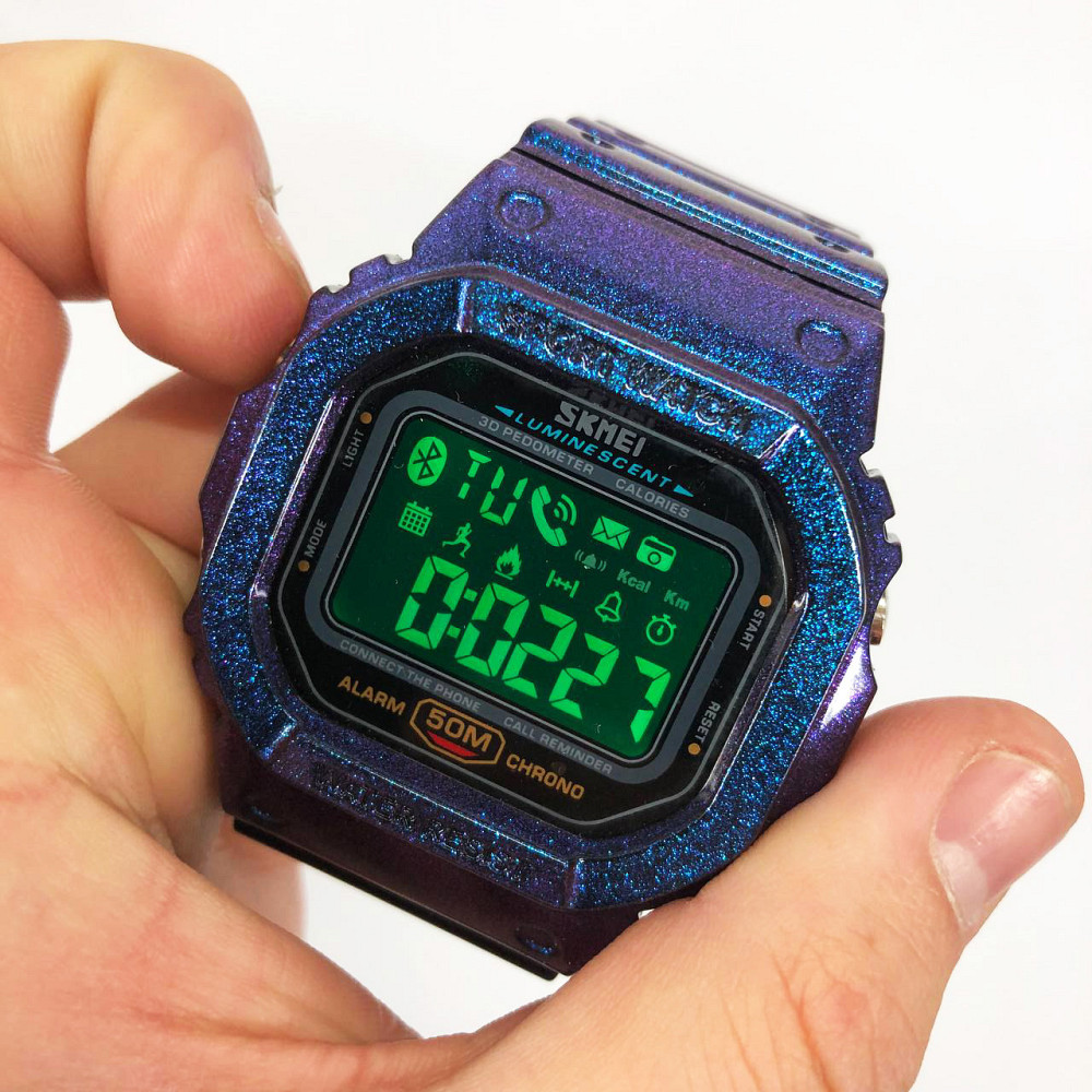 Чоловічий годинник із пластиковим ремінцем SKMEI 1629GTPL, Годинники HD-757 для чоловіка Київ - фото 4
