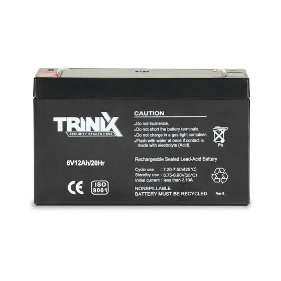 Акумуляторна батарея 6В 12Аг Trinix 6V12Ah/20Hr AGM свинцево-кислотна (44-00058) Київ