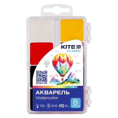 Акварельные краски Kite Classic, 8 цветов (K-065) Винница