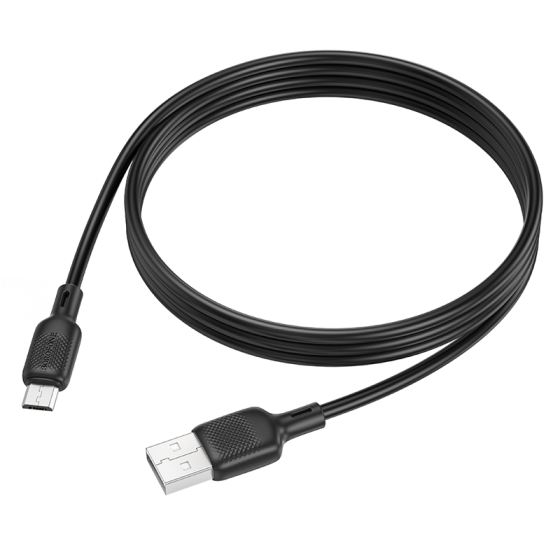 Кабель BOROFONE BX113 Lenny silicone charging data cable Micro(L=1M) Black Одеса