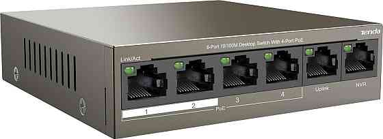 Комутатор Tenda TEF1106P-4-63W (4xFE PoE, 2xFE, 63 Вт) Ні Харків