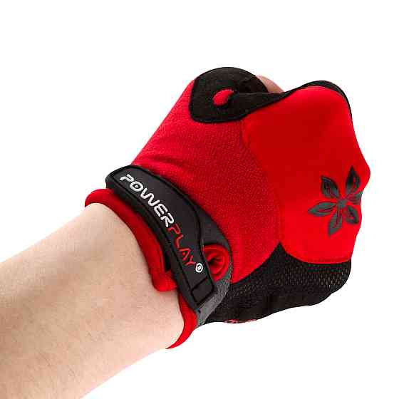 Велорукавички жіночі PowerPlay 5284 A Червоні XS Луцк
