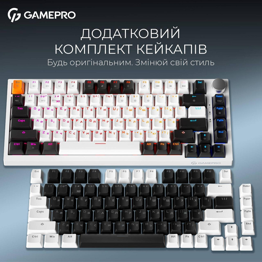 Клавіатура бездротова GamePro Asgard Valhalla MK160W Pro White ( 17076 ) Харків - фото 5