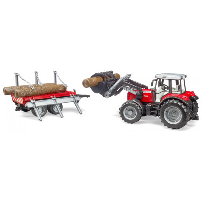 Спецтехника Bruder трактор Massey Ferguson 7480 с погрузчиком и лесным прицепом 1:16 (02046) Винница - изображение 4