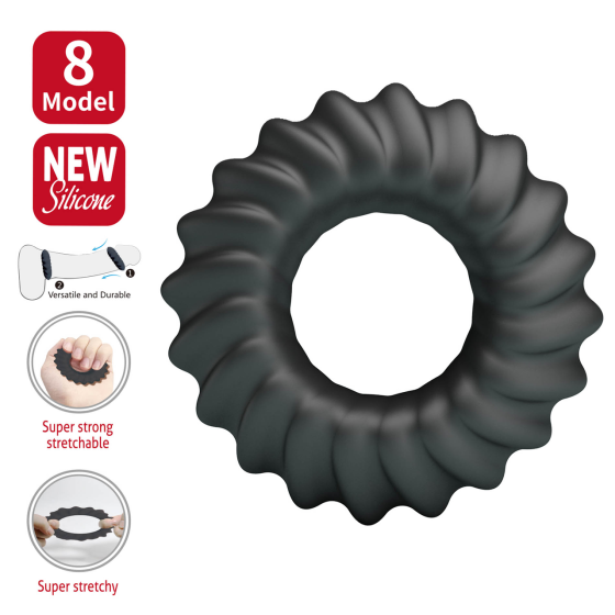 Эрекционное кольцо Crazy Bull №8 - FITZ super soft silicone, BI-210356 Sex Aura Киев