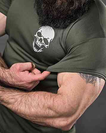 Тактическая потоотводящая футболка odin дальше бога нет олива ДЛ6546 Одесса