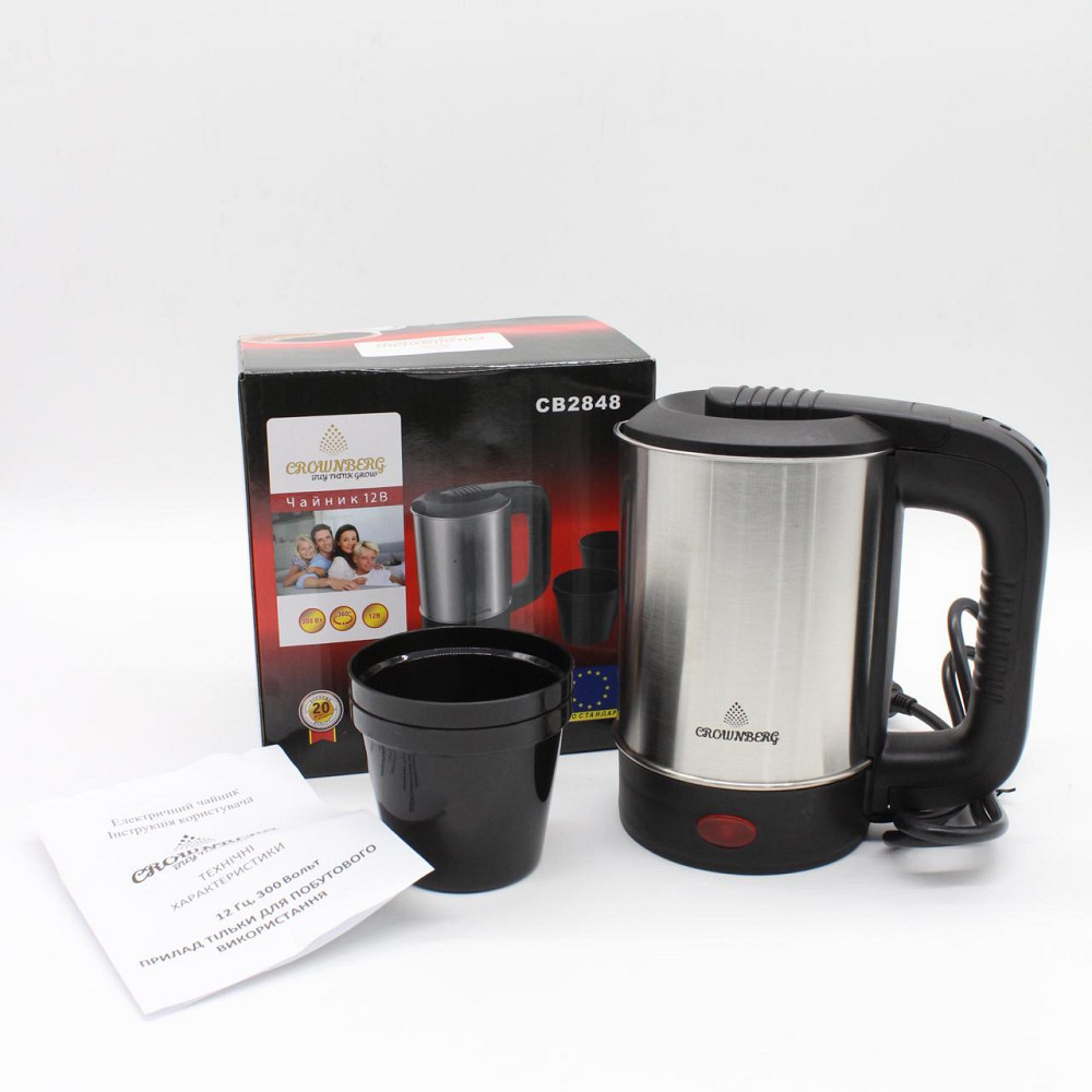 Автомобильный чайник от прикуривателя 12V, 300W, 500мл, СВ 2848 / Электрочайник из нержавеющей стали Киев - изображение 10