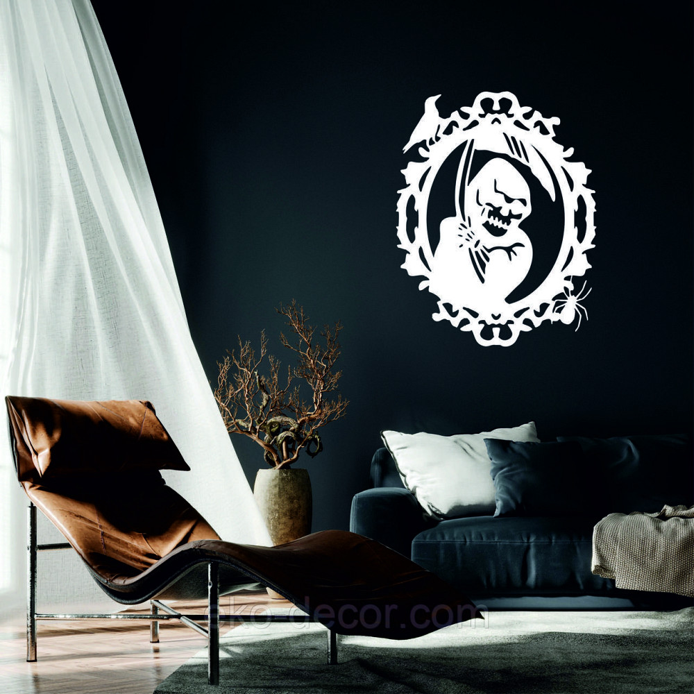 Декоративне настінне Панно «Смерти з косою», Декор на стіну 110*86 см, Білий Київ - фото 1