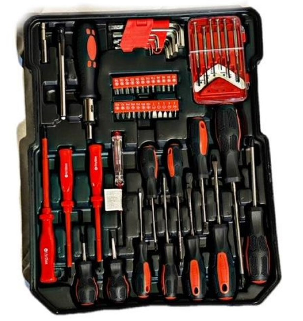 Набір інструментів MJ-599 599 предметів у валізі з колесами, ключі, тріскачки, біти, викрутки Одеса - фото 5