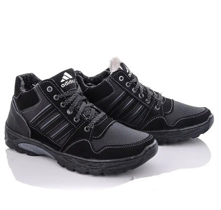 Зимние Кроссовки Adidas Мужские Ботинки с Мехом Чёрные Адидас (размеры: 40,41,42) Видео Обзор Днепр - изображение 7