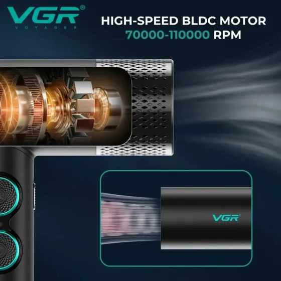Фен для волос VGR V-401 2000Вт складной с холодным обдувом, 3 температуры и 2 скорости Одесса