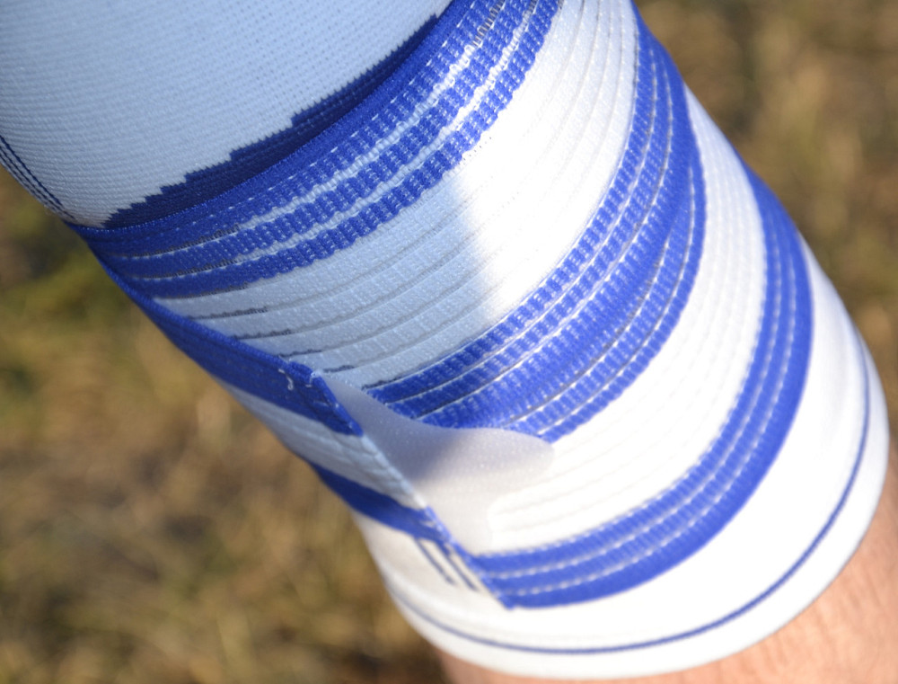 Наколінник Power System PS-6008 Knee Support Pro Blue/White (1шт.) L/XL Каменское - изображение 9