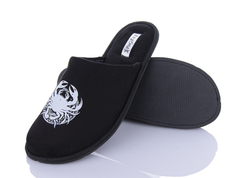 Хатні капці чоловічі чорний знак зодіаку подарунок Чоловічі закритий носок Рак 2106-2207 Всі знаки Одеса - фото 10