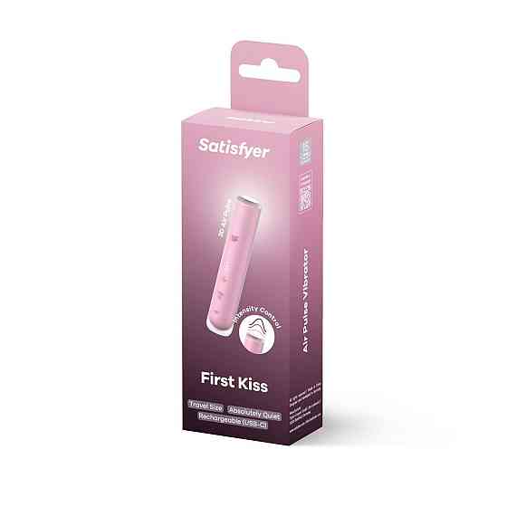 Вакуумний стимулятор Satisfyer First Kiss, технологія 3D Air Pulse, 30 режимів, подвійний силікон Sex Aura Київ