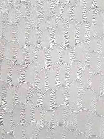 Шпалери метрові вініл на флізелін Erismann Nature soul листя маленькі під луску структурні білі срібло 3д Київ