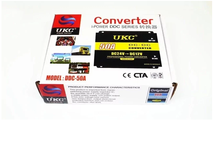 Конвертер UKC DC/DC 24V-12V 50A, потужний перетворювач напруги із захистом, для авто та техніки, 110 символів Одеса - фото 2