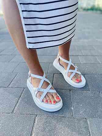 No brend Босоніжки жіночі A-1 білі (літо, шкіра натуральна) (5147) 37р.38р.39р. Коломия