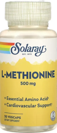 L-метионин Solaray L-Methionine 500mg 30 вег капс Киев
