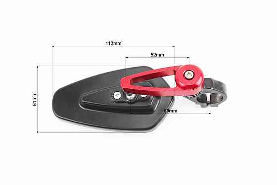 Дзеркала к-кт "ПРИЗМА" SPORT, чорний (кріплення в торець керма під хомути) Київ