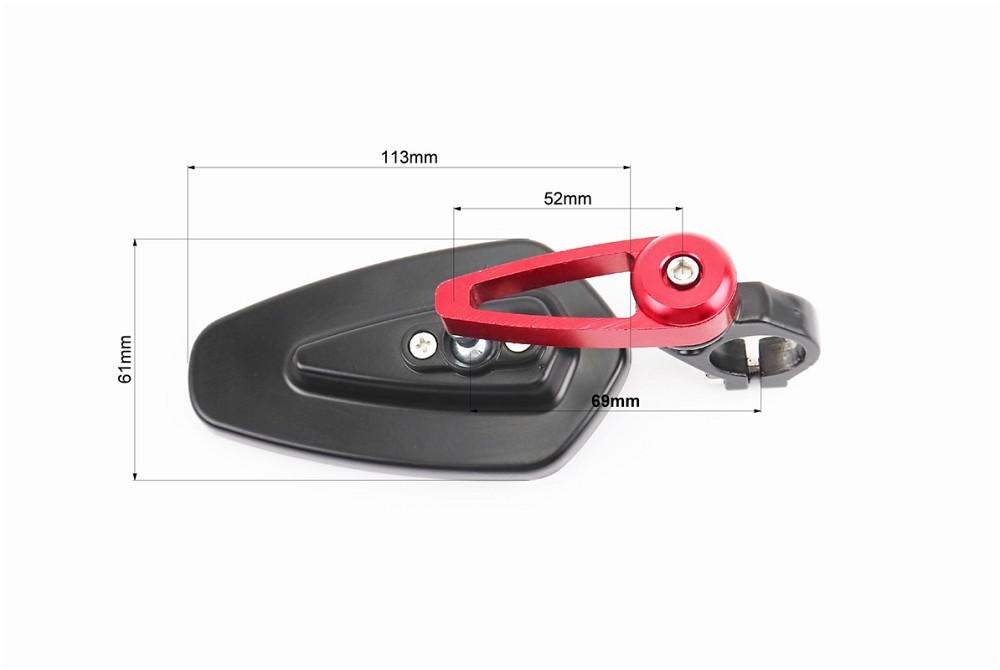 Дзеркала к-кт "ПРИЗМА" SPORT, чорний (кріплення в торець керма під хомути) Киев - изображение 2