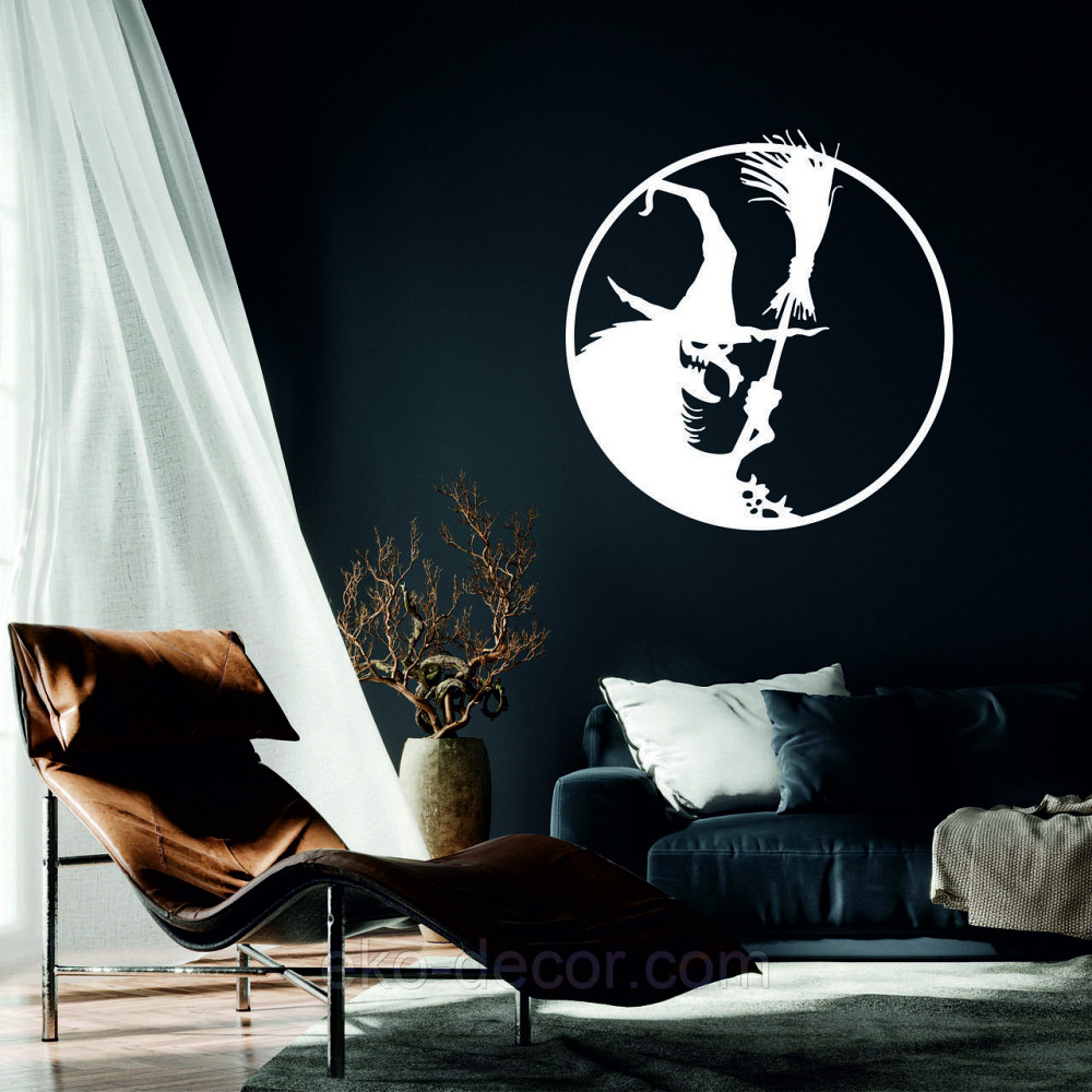 Декоративное настенное Панно «Ведьма», Декор на стену 70*67 см, Белый Киев - изображение 1