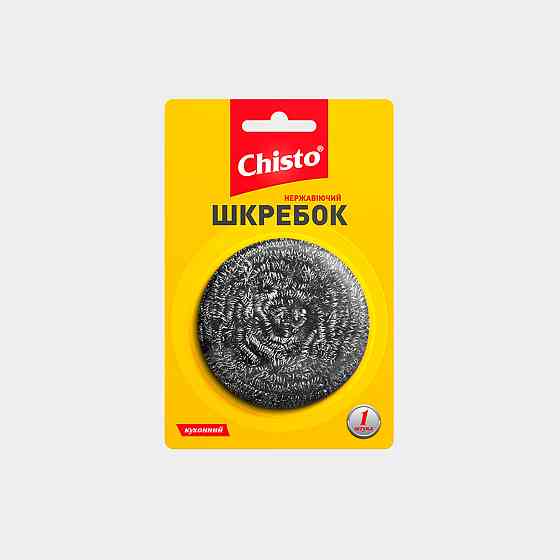 chisto скребок нержавіючий металевий спіральний 1шт Гостомель