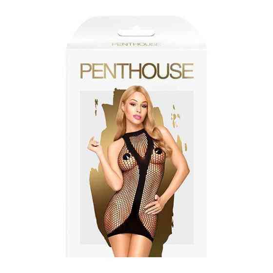 Мини-платье с декором в виде бокала шампанского Penthouse - Ride or Die Black S/L Sex Aura Киев