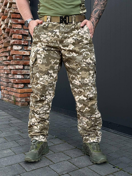 Военные летние штаны пиксель рип-стоп тактические мужские ЗСУ, для армии и полевых задач Львов - изображение 2