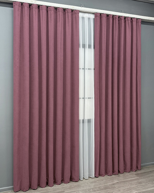 Комплект готових штор VR-Textil Мікровелюр Petek № 1490ш Рожевий 200х290 см 2 шт (32-529) Київ - фото 4