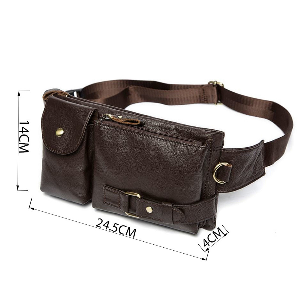 Поясная cумка мужская Коричневая (Vintage) Киев - изображение 13