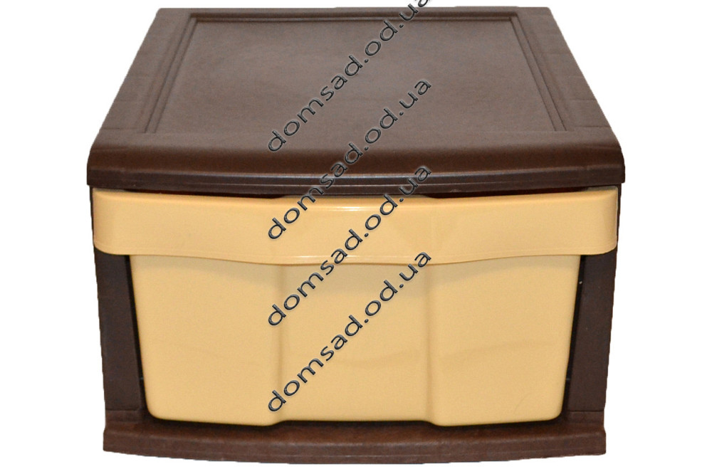 Комод пластиковый Жасмин жёлтый 1 ящик 48х38х24 Одесса - изображение 2