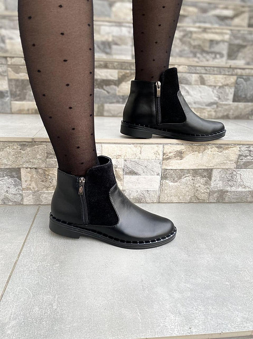 Жіночі черевики Odzi чорні натуральна шкіра висота 9см 36р.(2056) Коломыя - изображение 8