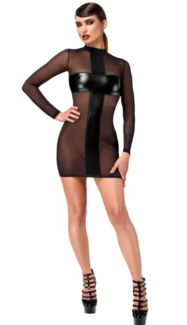 Сукня Noir Handmade F369 Crossfire Mesh & Wetlook Mini dress XL Львів - фото 3