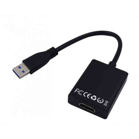 Перехідник USB 3.0 AM --> HDMI AF кабель 20см (S0697) Киев