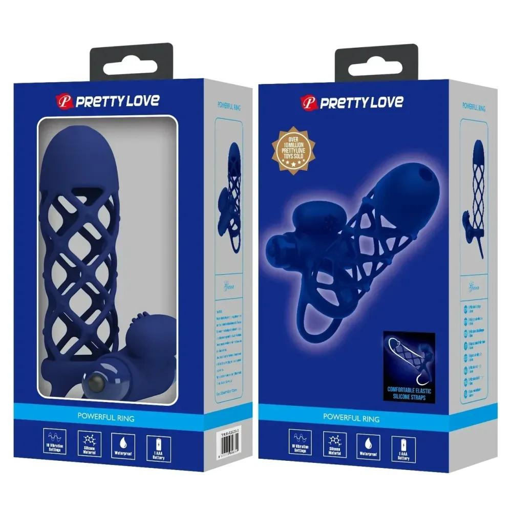 Насадка с вибрацией Pretty Love - Powerful ring, 10 vibration functions, BI-026236-3 Sex Aura Киев - изображение 8