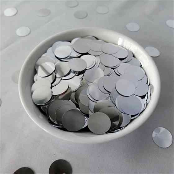 Конфетти метафан круглый 10 г 25 мм серебристый Киев