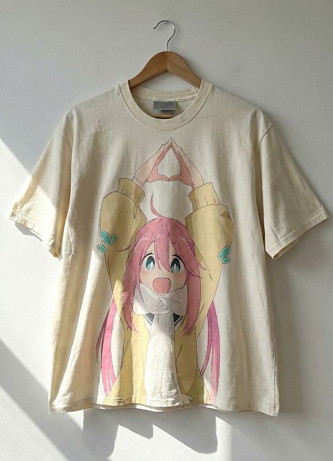 Футболка для мальчика с принтом аниме Аниме Лаид Бакк Камп оверсайз (рост от 165 до 180 ) Черний Днепр - изображение 5