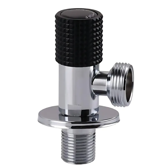 Кран для подключения сантехприборов Champion VAL-13-1/2x1/2 Chrome с нерж. стали (цвет. хром) (CH6569) Киев