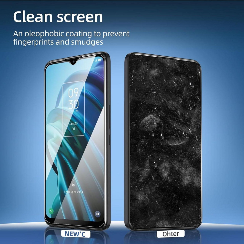 Захисне скло для TCL 30 XE 5G 2 шт чорне 0.33 мм 9H ультрапрозоре загартоване без бульбашок олеофобне Київ - фото 6