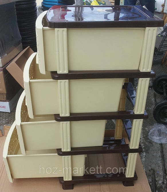 Комод ажурний на 4 ящики бежево-коричневий Харків - фото 9