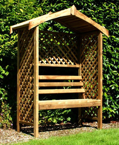 Пергола со скамейкой 