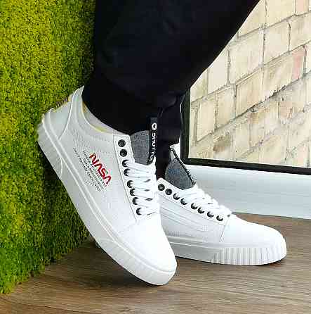 Кросівки NASA Shuttle Білі Кеди Ванс Жіночі Шкіряні (розміри: 36,37,38,39) Відео Огляд Дніпро