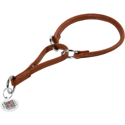 Ошейник для животных WAUDOG Soft с QR паспортом, круглый, Ш 10 мм Д 41-50 см коричневый (75316) Винница - изображение 2
