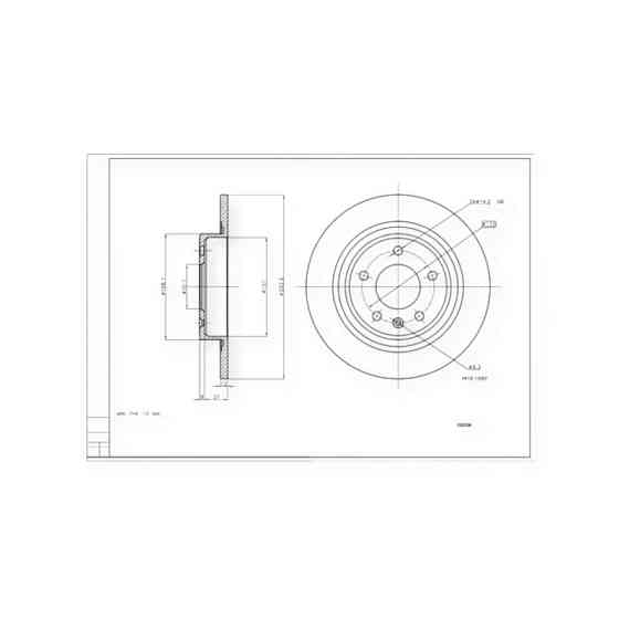 Диск Opel Astra J (2009-) задний (292mm12mm) тормозной Мукачево