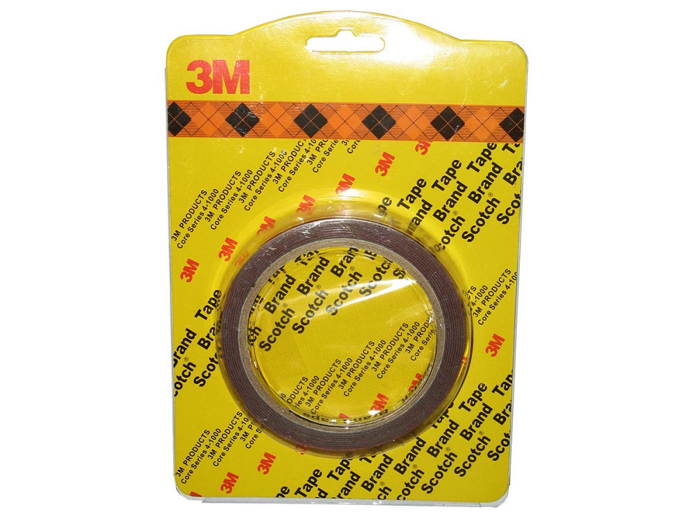 Скотч двухсторон. 3М 6мм x3м x1,2мм блистер Винница - изображение 1