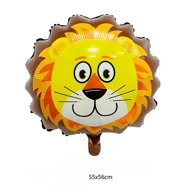 Шарик в форме животных Лев 55 на 56 см разноцветный Киев - изображение 2