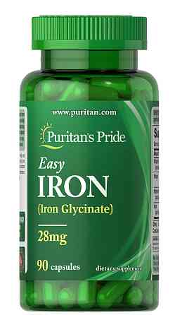 Железо Puritan's Pride Easy Iron 28 mg (Iron Glycinate) 90capsules Луцк